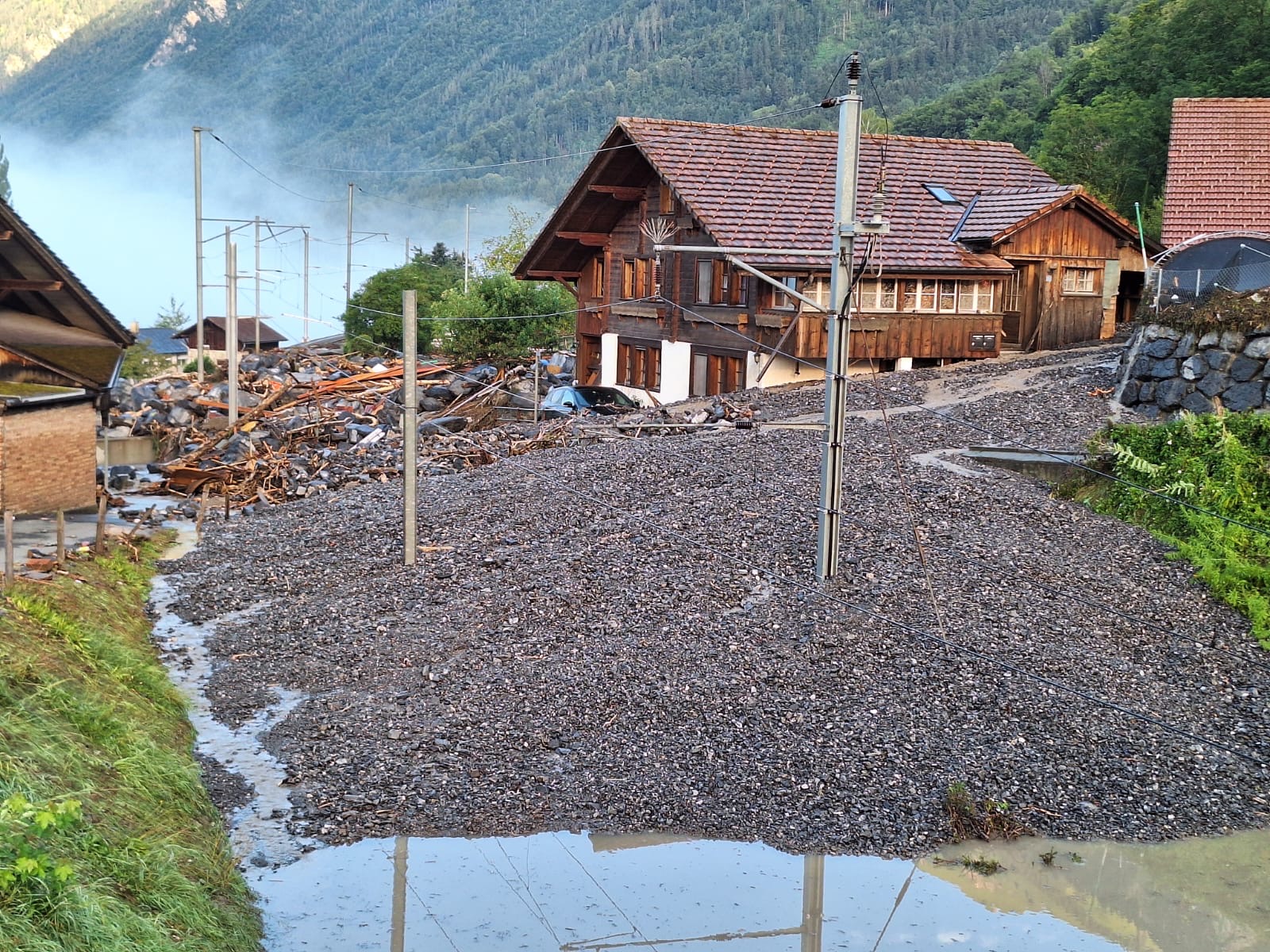 Unwetter Zentralbahn Brienz August 2024